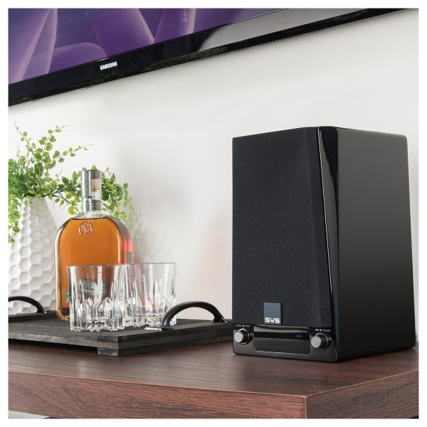 SVS Prime Wireless Pro Speaker (Pair), Black Gloss - lifestyle