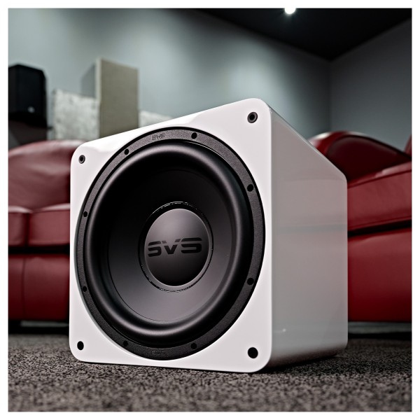 SVS SB1000 Pro Gloss White cinema room lifestyle