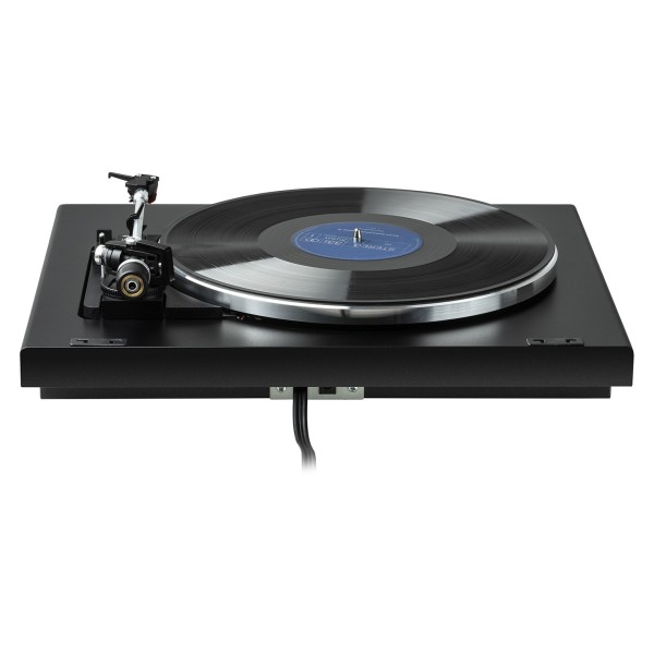 Rekkord F400 Audiophile Fully Automatic Floating Sub-Chassis Turntable, Semi Gloss Black - rear 