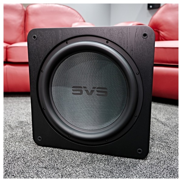 SVS SB17 Ultra REvolution Subwoofer Speaker, Black Oak - cinema room lifestyle