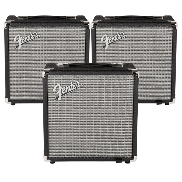 Fender Rumble 15 V3 Bass Combo, pack of 3 front