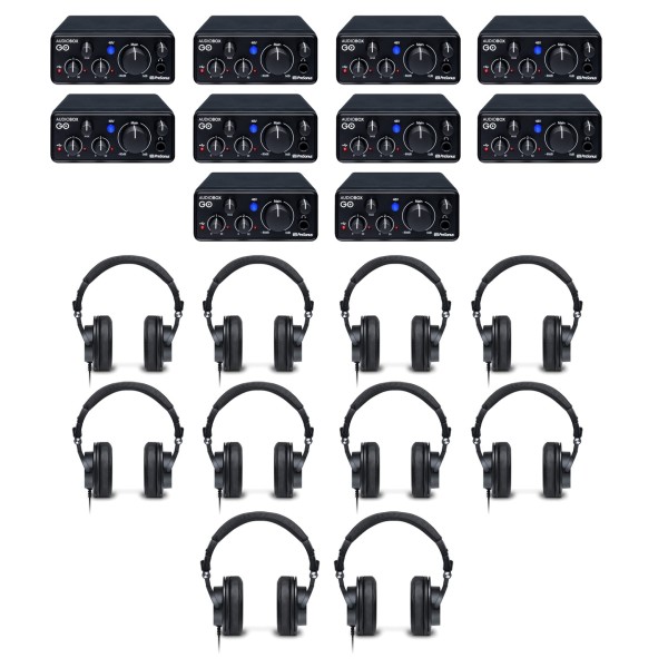 PreSonus AudioBox GO and HD9 Closed-Back Headphones (10 Pack) - Bundle