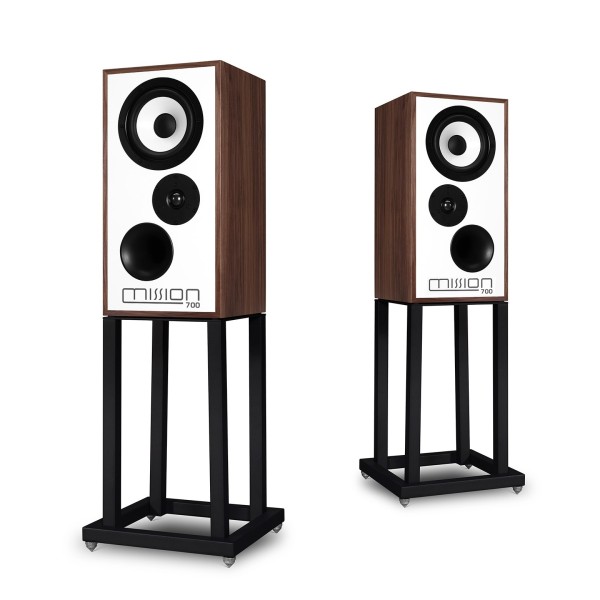 Mission 700 Standmount Speakers & Matching Stands - walnut on stands 