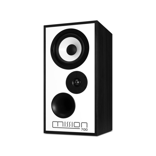 Mission 700 Standmount Speakers & Matching Stands - blk turn 