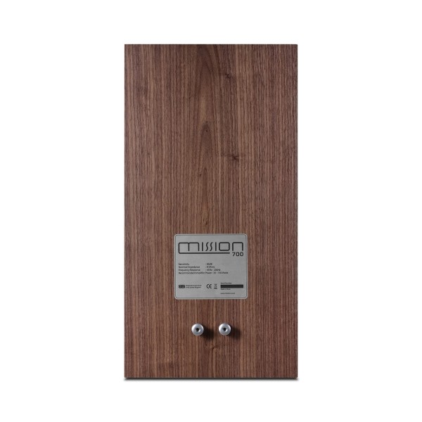 Mission 700 Standmount Speakers & Matching Stands - rear walnut 