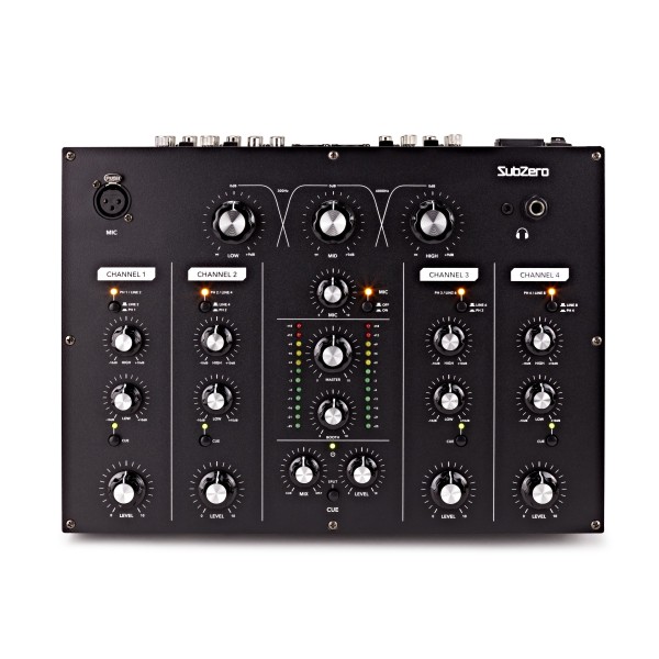 SubZero 4 Channel Rotary DJ Mixer