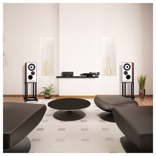 Mission 700 Standmount Speakers & Matching Stands - lifestlye 2 