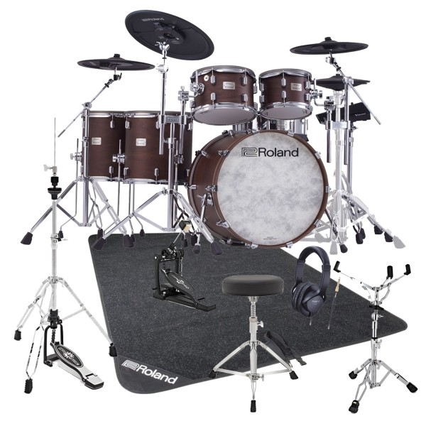 Roland VAD716 Satin Walnut Bundle