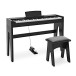 Keynote Junior Digital Piano & Stool by Gear4music, Matte Black