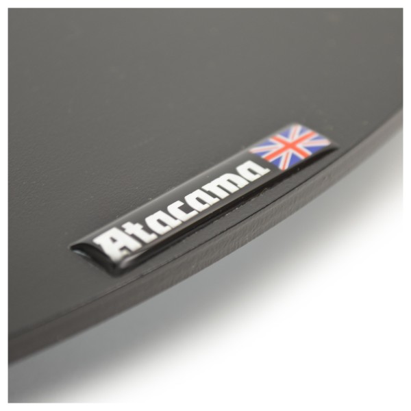 Atacama NeXXus 700 Essential Speaker Stands (Pair), Satin Black - Detail image, logo on base plate