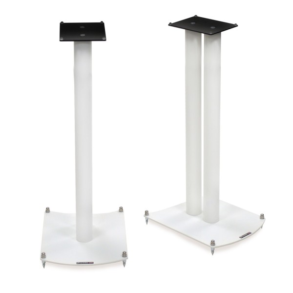 Atacama NeXXus 700 Essential Speaker Stands (Pair), Diamond White - Angled