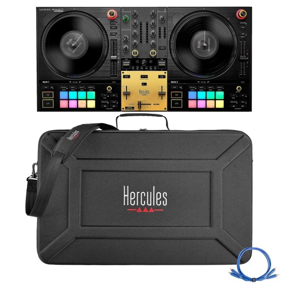 Hercules DJ Control Inpulse T7 with Premium Transport Bag and Fader Upgrade Module - Bundle