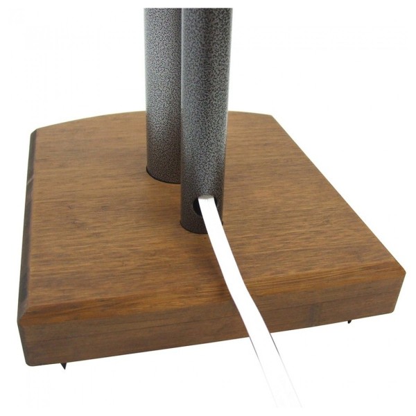 Atacama Moseco 5 Speaker Stands (Pair), Dark Bamboo / Satin Black - Cable management base
