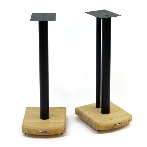 Atacama Moseco 6 Speaker Stands (Pair), Natural Bamboo / Satin Black - Angled