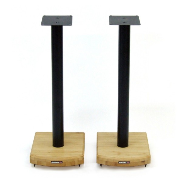 Atacama Moseco 6 Speaker Stands (Pair), Natural Bamboo / Satin Black - Front