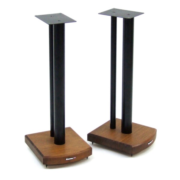Atacama Moseco 6 Speaker Stands (Pair), Dark Bamboo / Satin Black - Angled
