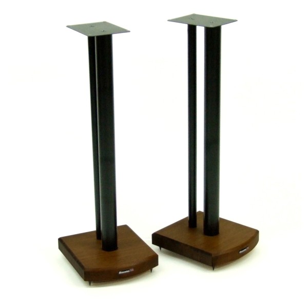 Atacama Moseco 7 Speaker Stands (Pair), Dark Bamboo / Satin Black - Angled