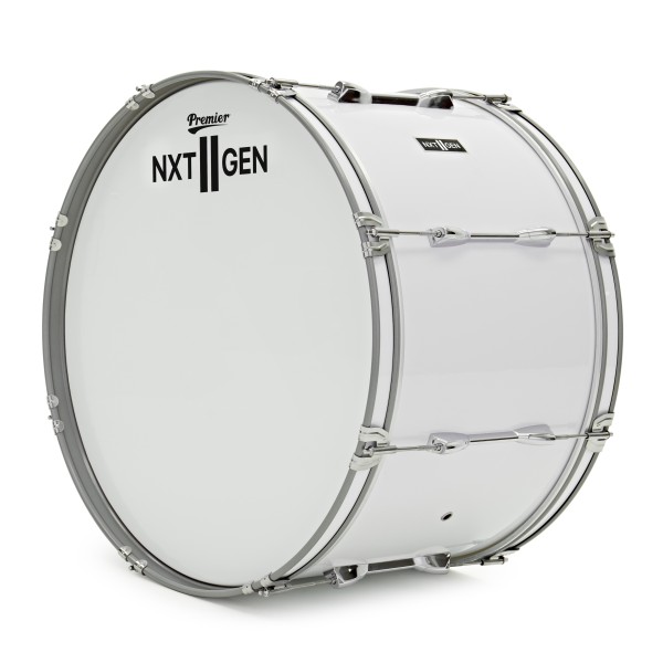Premier NXT GEN Marching 24" x 14" Drum Corps Bass Drum, White