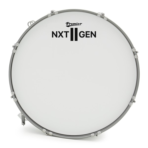 Premier NXT GEN Marching 24" x 14" Drum Corps Bass Drum, White