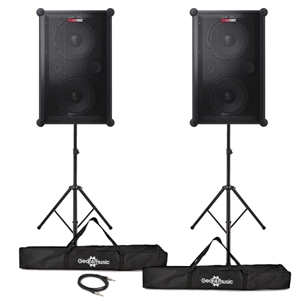 Sharp SumoBox CP-LS200 Portable Speakers with Stands - Bundle