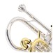 Cornet Silver plated with Gold plated parts by Gear4music