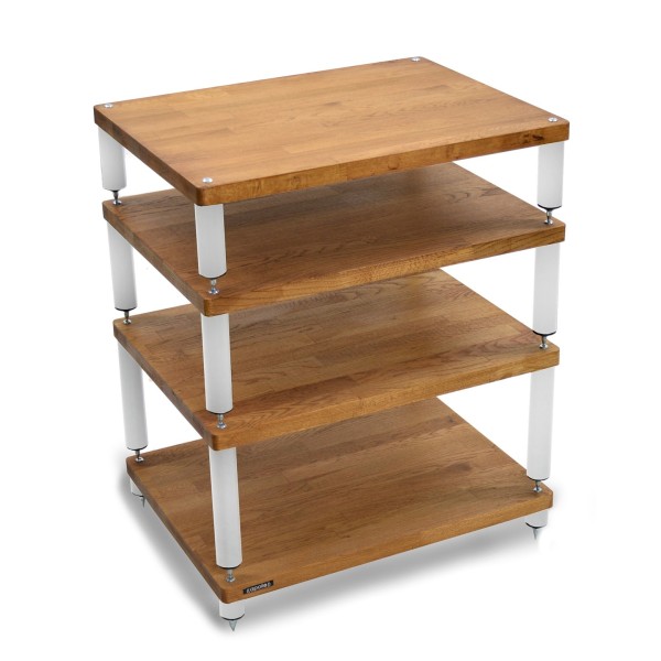 Atacama Apollo Hi-Fi Storm 6 Rack Builder - wht and dark oak 