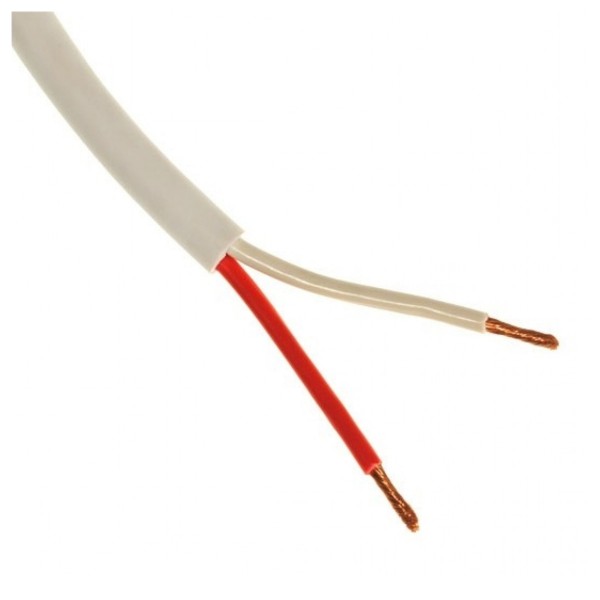 Fisual S-Flex Studio Grade White Speaker Cable 2 x 0.75mm - 4m - Barewire terminations 