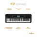 K2 61-Note Keyboard with Bluetooth by Gear4music