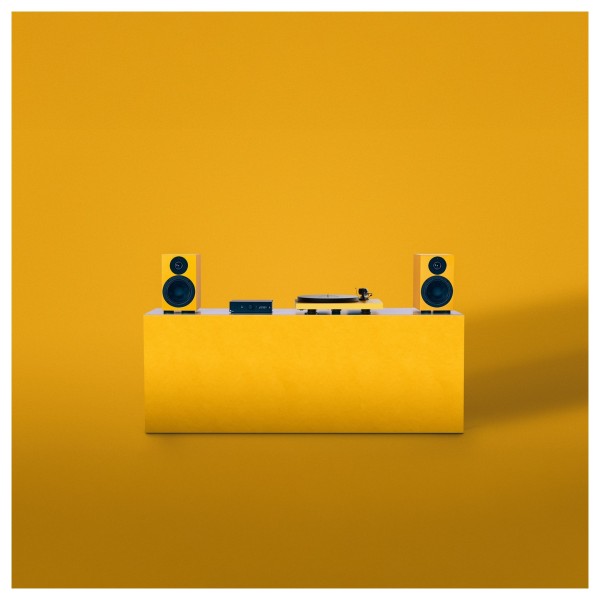 Pro-Ject Colourful Audio System 2, Satin Golden Yellow - Beauty Image