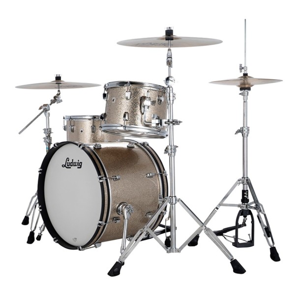 Ludwig Neusonic 20" Downbeat 3pc Shell Pack, Titanium Super Sparkle