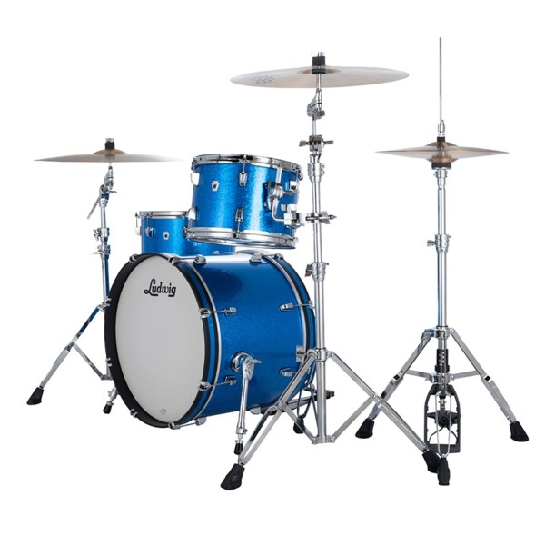 Ludwig Neusonic 20" Downbeat 3pc Shell Pack, Blue Super Sparkle