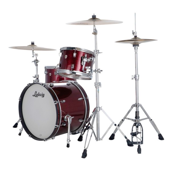 Ludwig Neusonic 20" Downbeat 3pc Shell Pack, Merlot Super Sparkle