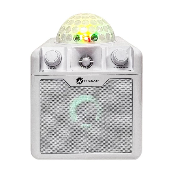 N-Gear-Disco-Block-410-Portable-Karaoke-Speaker-White