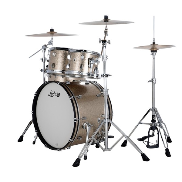Ludwig Neusonic 22" Rapid MOD2 4pc Shell Pack, Titanium Super Sparkle