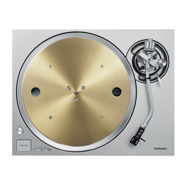Technics SL-1300G Grand Class Hi-Fi Turntable with Delta-Sigma Drive, Silver - top down 
