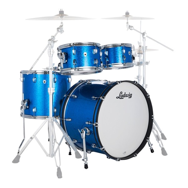 Ludwig Neusonic 22" Rapid MOD2 4pc Shell Pack, Blue Super Sparkle