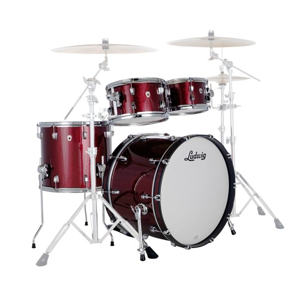 Ludwig Neusonic 22" Rapid MOD2 4pc Shell Pack, Merlot Super Sparkle