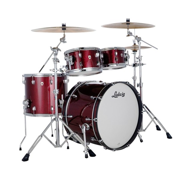 Ludwig Neusonic 22" Rapid MOD2 4pc Shell Pack, Merlot Super Sparkle