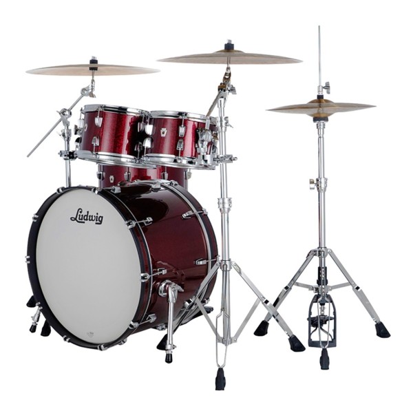 Ludwig Neusonic 22" Rapid MOD2 4pc Shell Pack, Merlot Super Sparkle