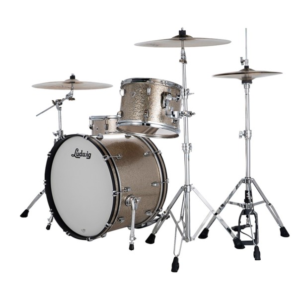 Ludwig Neusonic 22" Fab 3pc Shell Pack, Titanium Super Sparkle