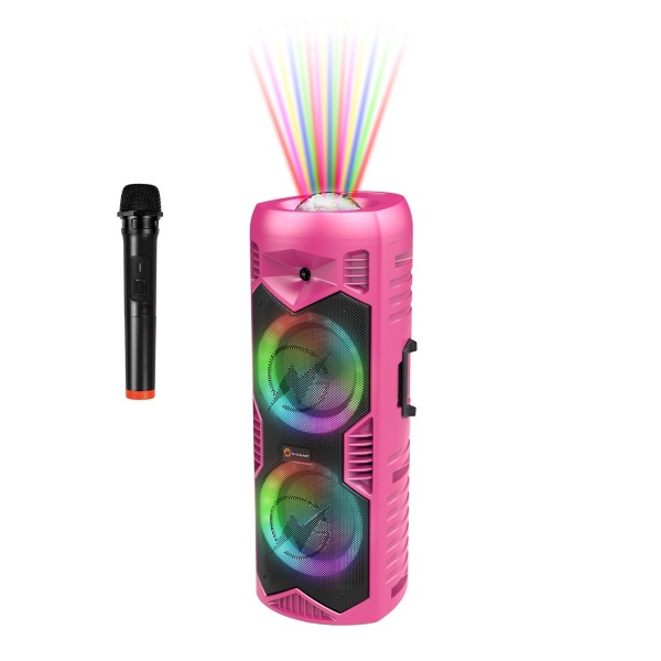 N-Gear Let's Go Party 5150 Portable Karaoke Speaker, Pink