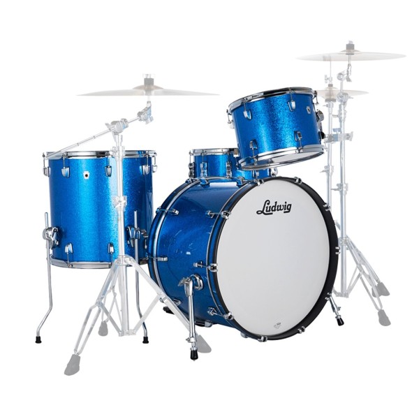 Ludwig Neusonic 22" Fab 3pc Shell Pack, Blue Super Sparkle