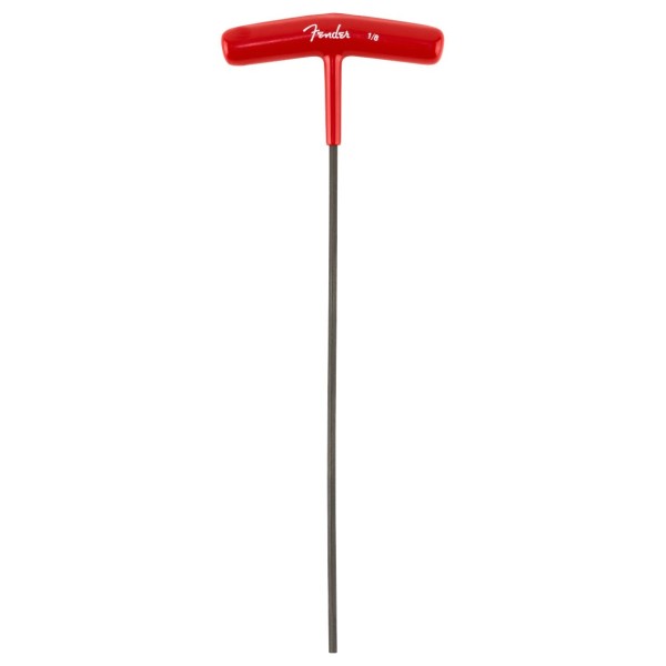 Fender Truss Rod Adjustment Wrench, "T-Style", 1/8", Red - straight