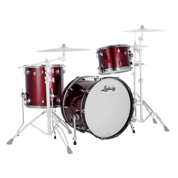 Ludwig Neusonic 22" Fab 3pc Shell Pack, Merlot Super Sparkle