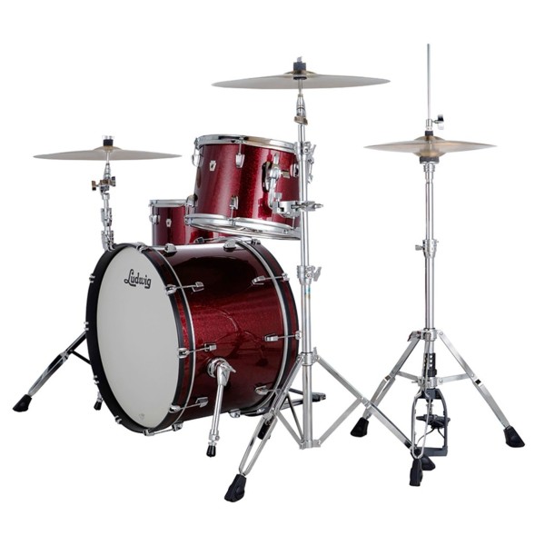 Ludwig Neusonic 22" Fab 3pc Shell Pack, Merlot Super Sparkle
