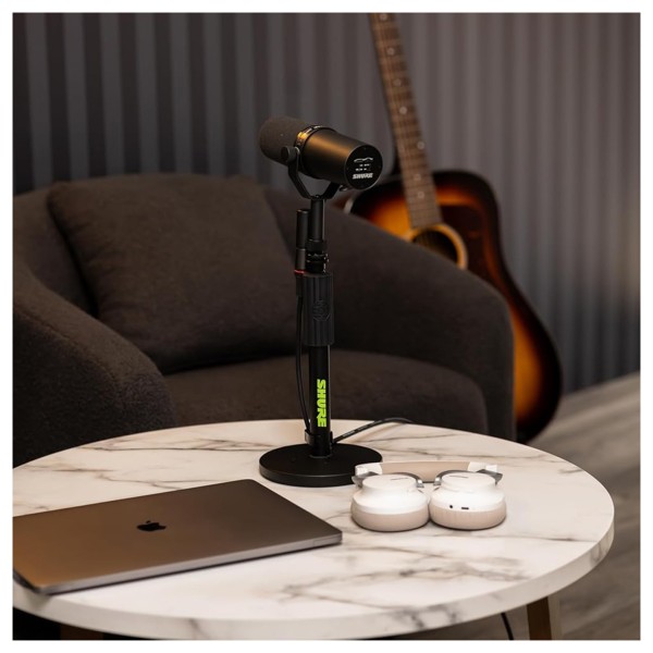 Shure Desktop Mic Stand Lifestyle 