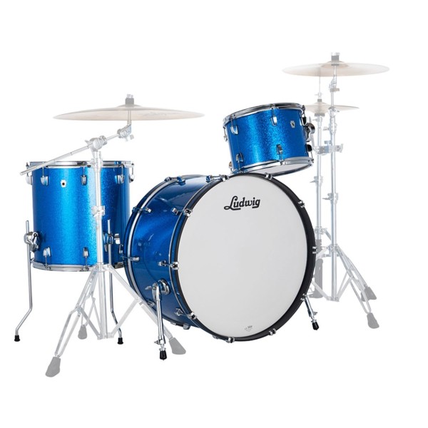 Ludwig Neusonic 24" Pro Beat 3pc Shell Pack, Blue Super Sparkle