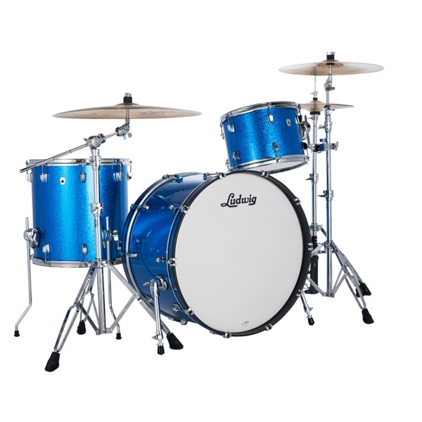 Ludwig Neusonic 24" Pro Beat 3pc Shell Pack, Blue Super Sparkle