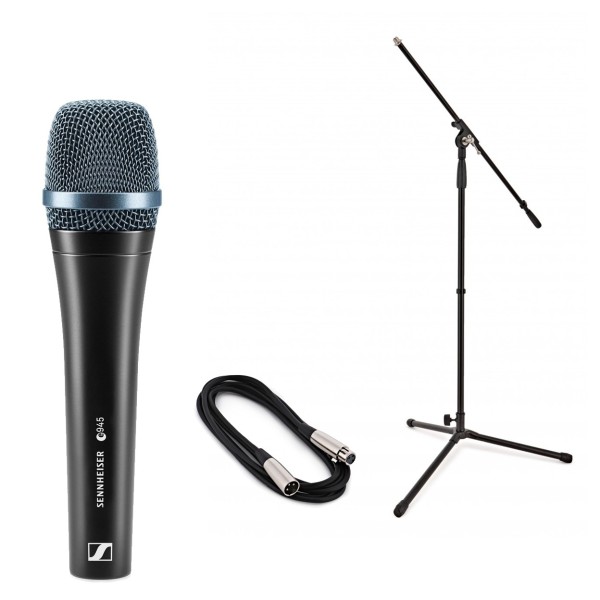 Sennheiser e945 Dynamic Vocal Microphone Bundle - Full Package