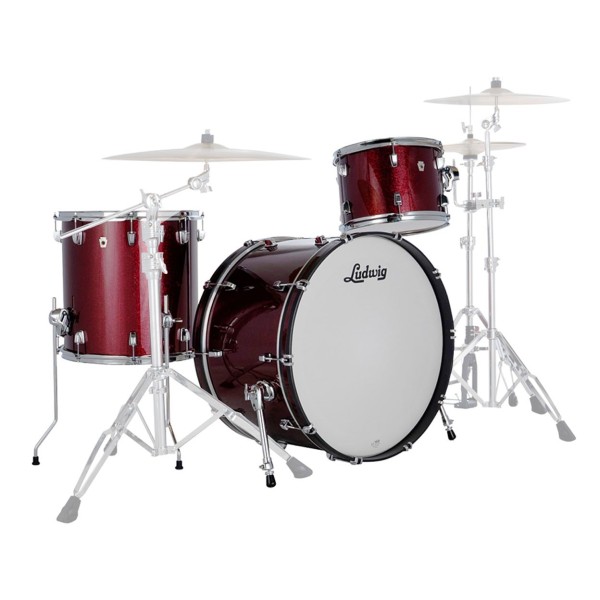 Ludwig Neusonic 24" Pro Beat 3pc Shell Pack, Merlot Super Sparkle